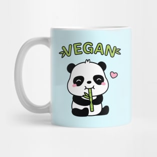 Cute Panda Eating Bamboo Shoot Vegan Mug